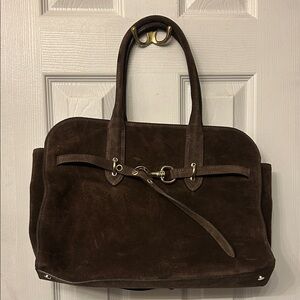 Claudia Firenze Brown Suede Shoulder Bag